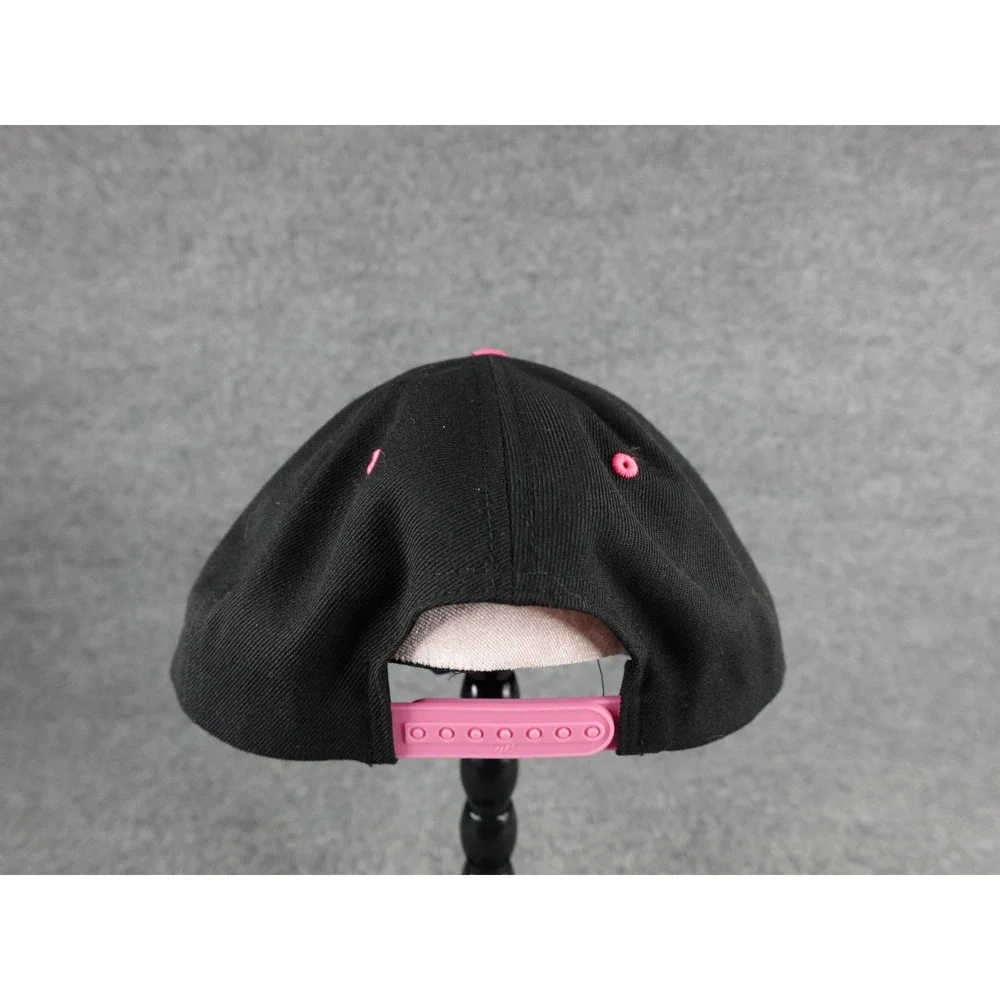 Surf Town Coffee Company Snapback Hat Black Pink Newport Oregon Yupoong‎